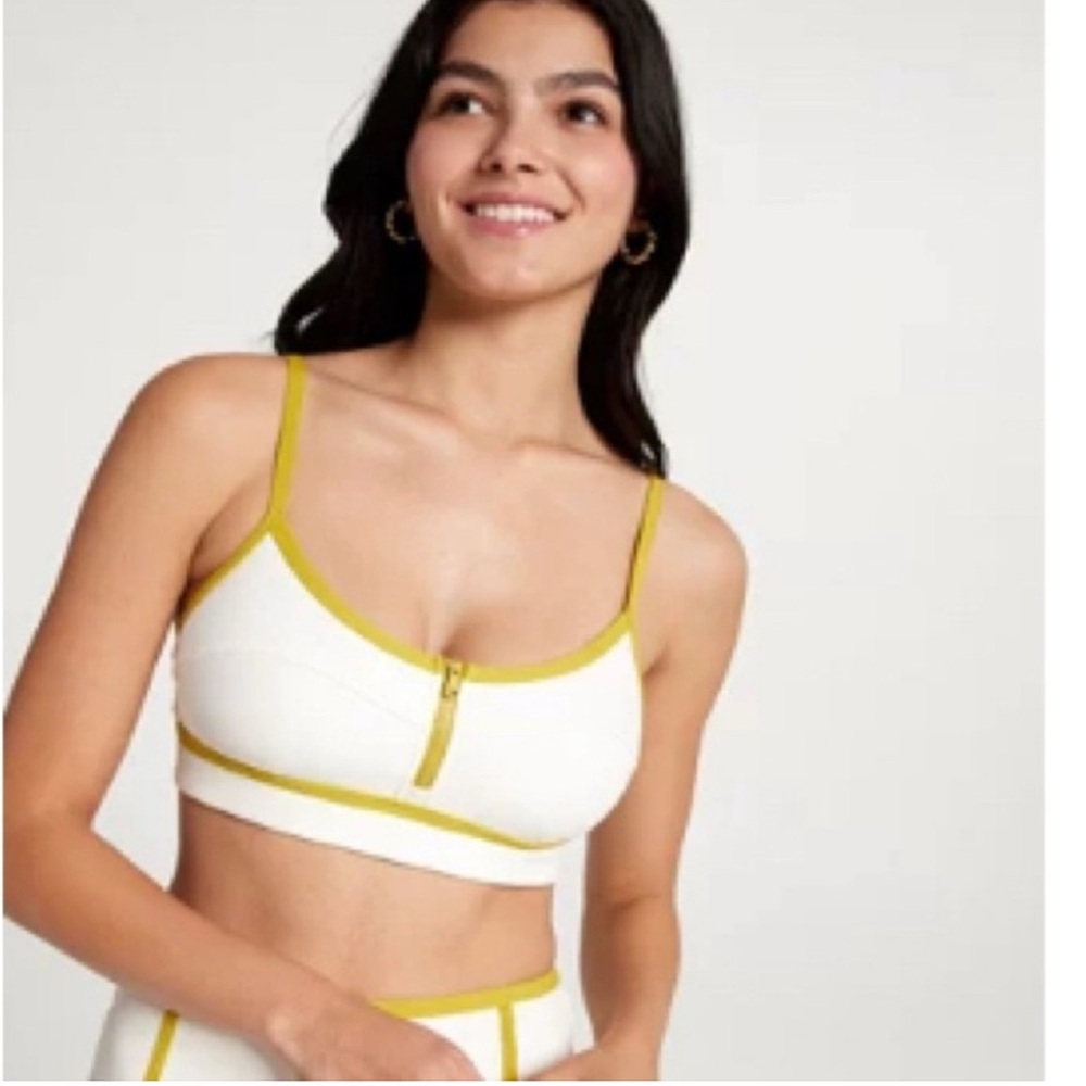 CALIA Women's Zip Front Bikini Swim Top